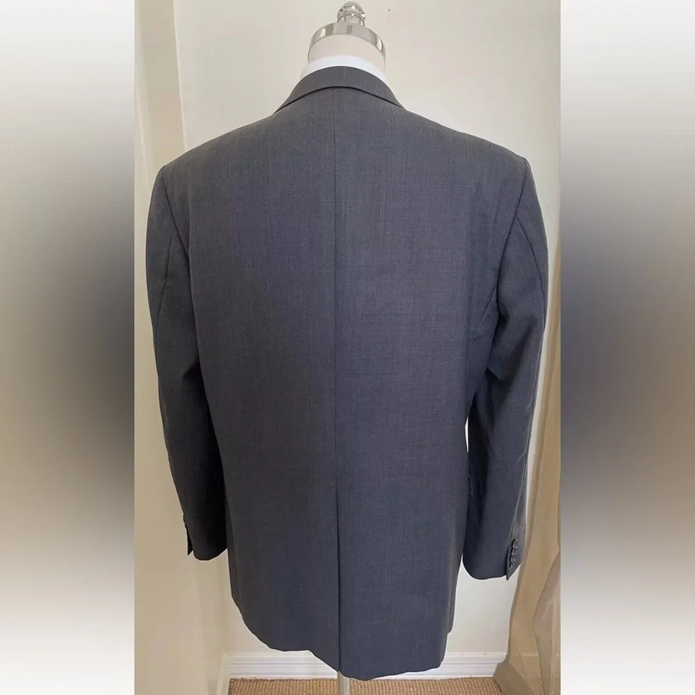 JOSEPH‎ ABBOUD Made in USA Vintage Wool 2-Button Suit in Everyday Gray Size 44 L